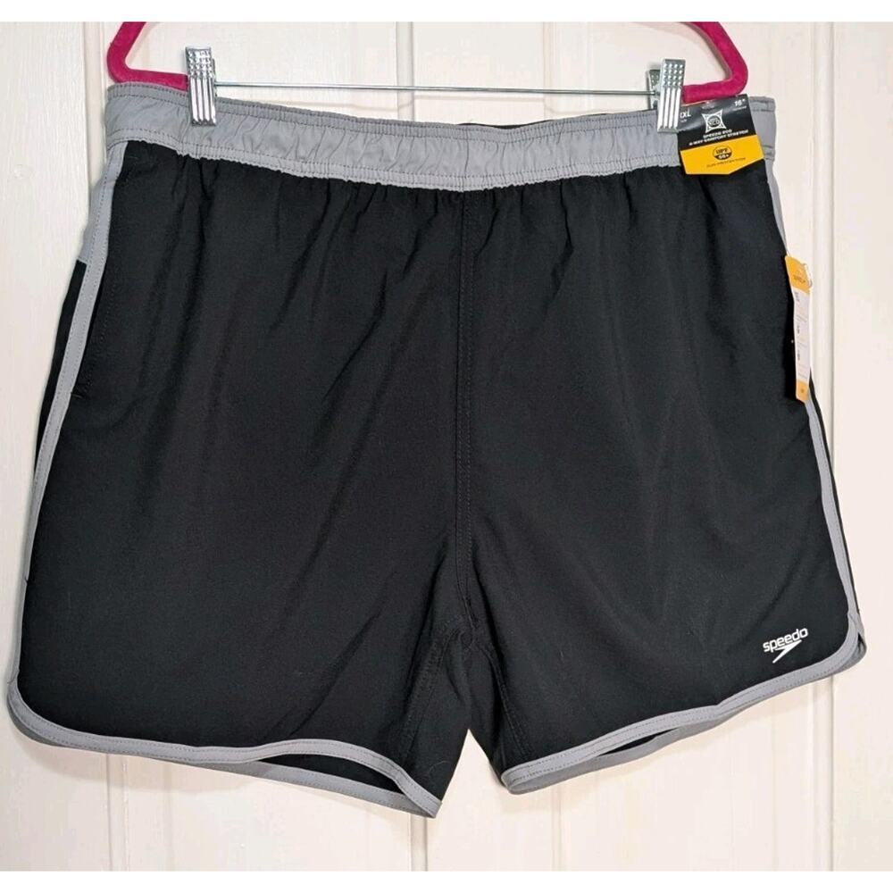 Speedo Eco Men's XXL Swim Trunks Anthracite Stretch UPF NWT Beach Resort (916)